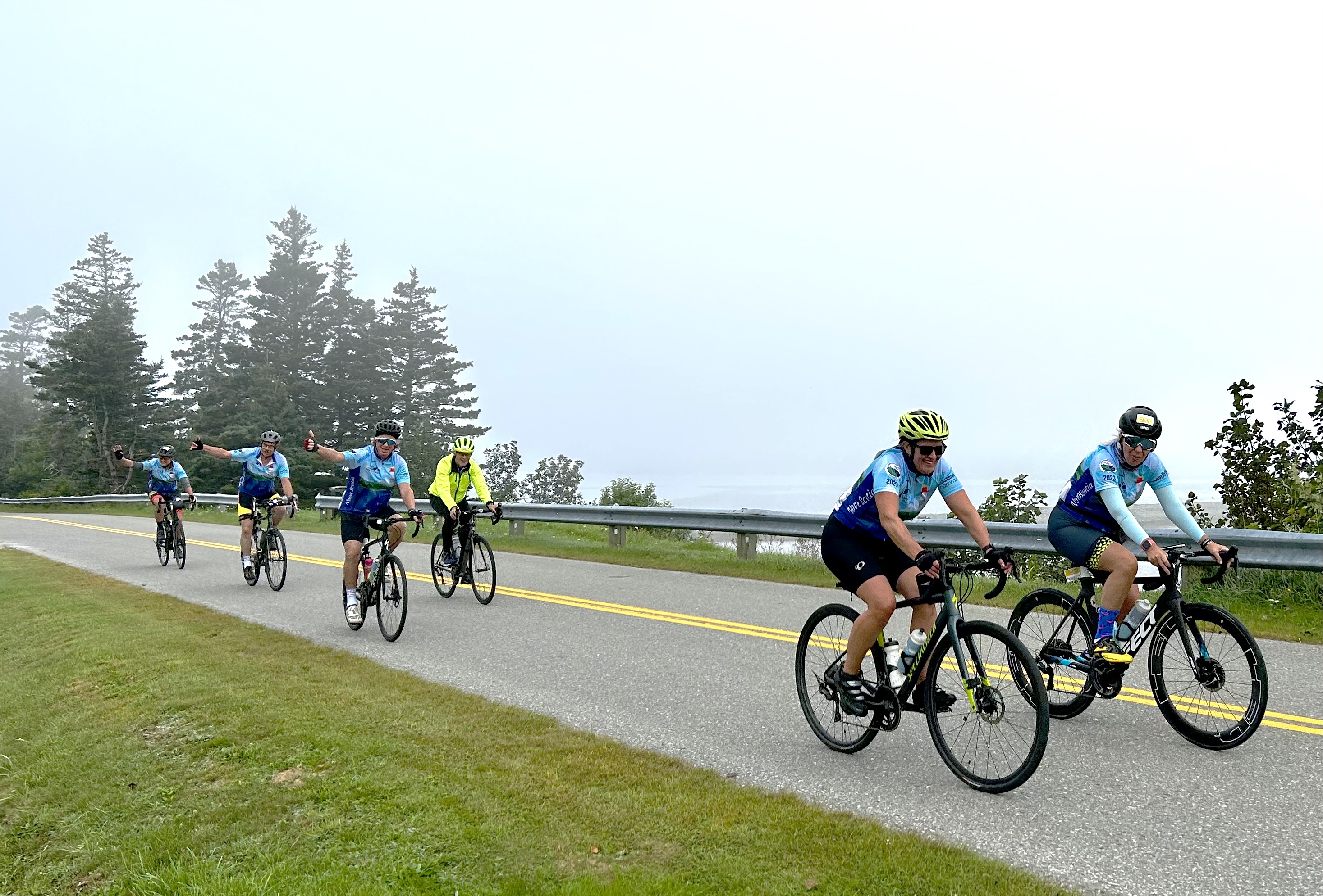 Gran Fondo cyclists Bas de la Rivière Stephanie LeBlanc